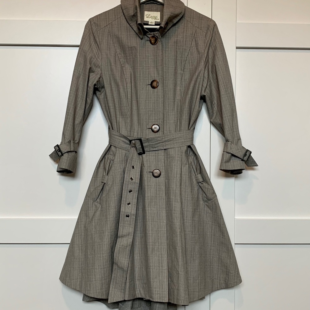 Ooak Vintage Fully Lined 3/4 Sleeve Trench Coat
